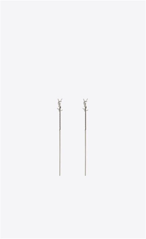 ysl cassandre earrings|CASSANDRE threader earrings in metal .